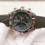 Replica Breitling Chronomat Watch in 46mm Black Rubber Strap